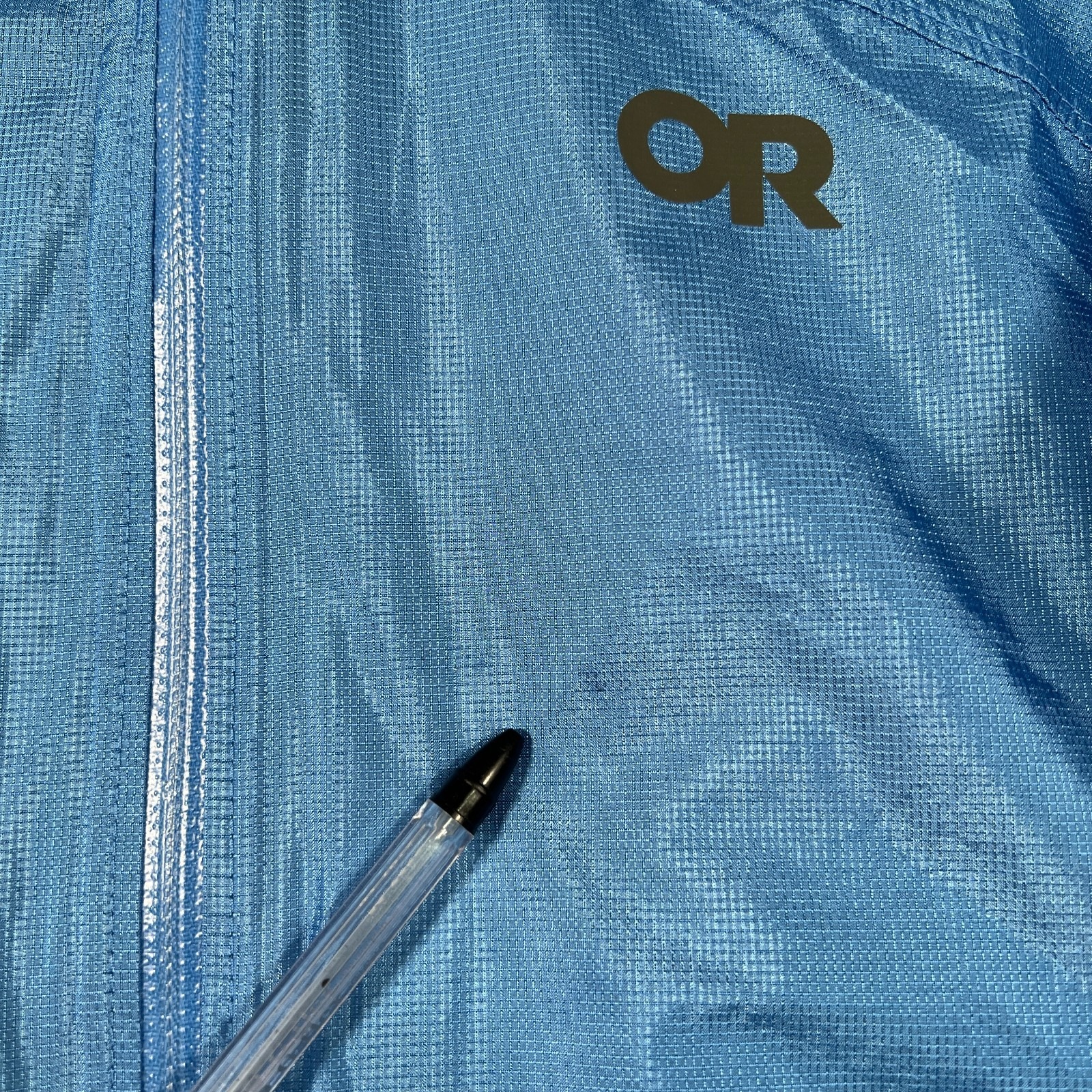 Outdoor Research Helium Rain Jacket Womens Medium Blue Lightweight Waterproof — image 4 of 8
